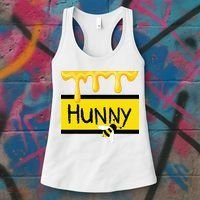 Hunny Jar Simulating With Dripping Honey And A Bee Women's Tank Top thumb 3