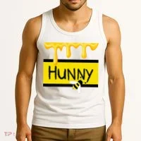 Hunny Jar Simulating With Dripping Honey And A Bee Tank Top thumb 3