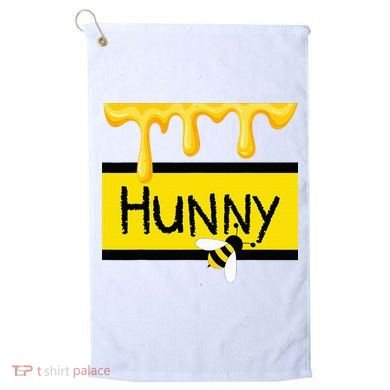 Hunny Jar Simulating With Dripping Honey And A Bee Golf Towel