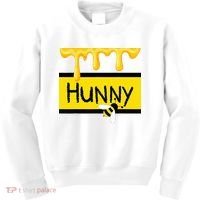 Hunny Jar Simulating With Dripping Honey And A Bee Kids Sweatshirt thumb 0