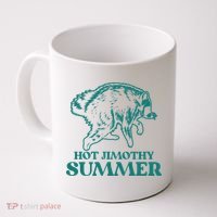 Hot Jimothy Summer Funny Raccoon Meme Coffee Mug thumb 0