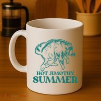 Hot Jimothy Summer Funny Raccoon Meme Coffee Mug thumb 4