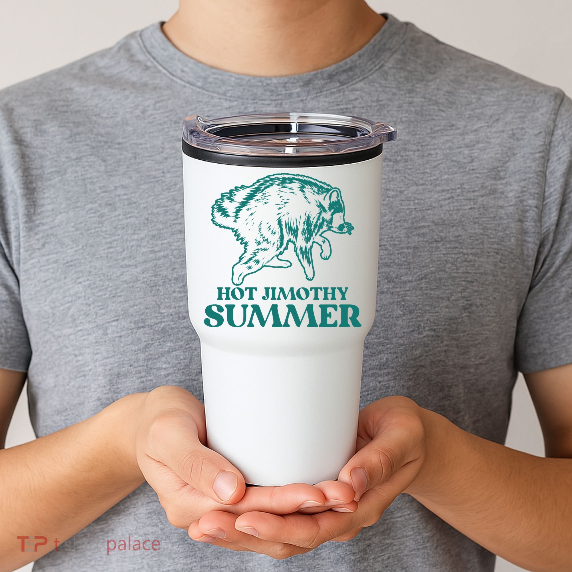 Hot Jimothy Summer Funny Raccoon Meme Tumbler
