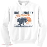 Hot Jimothy Summer Funny Viral Raccoon Meme Kids Sweatshirt thumb 0
