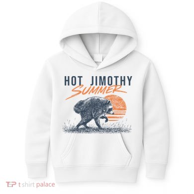 Hot Jimothy Summer Funny Viral Raccoon Meme Kids Hoodie