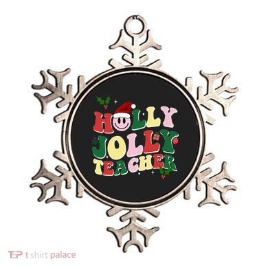 Holly Jolly Teacher Cute Christmas Gift Ornament