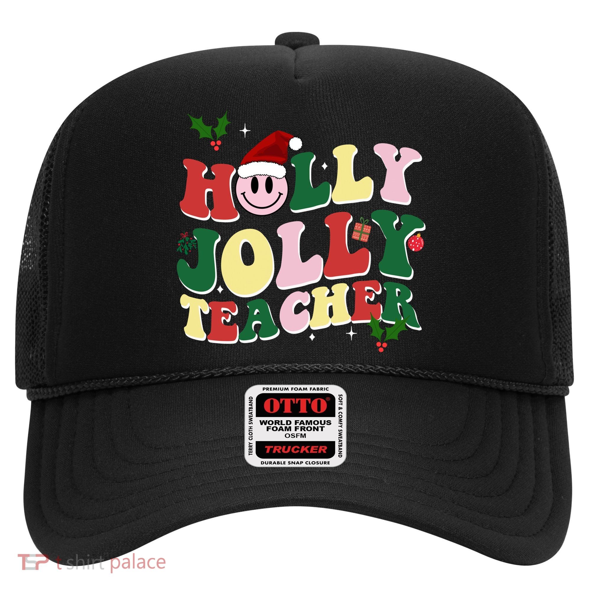 Holly Jolly Teacher Cute Christmas Gift Hat