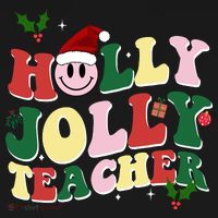 Holly Jolly Teacher Cute Christmas Gift Visor thumb 3