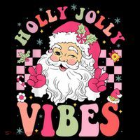 Holly Jolly Vibes Groovy Cute Santa Claus Christmas Coffee Mug thumb 5