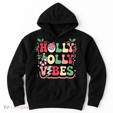 Holly Jolly Vibes Christmas Hoodie