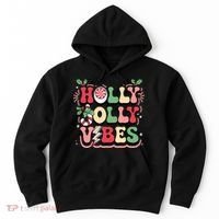 Holly Jolly Vibes Christmas Hoodie thumb 0