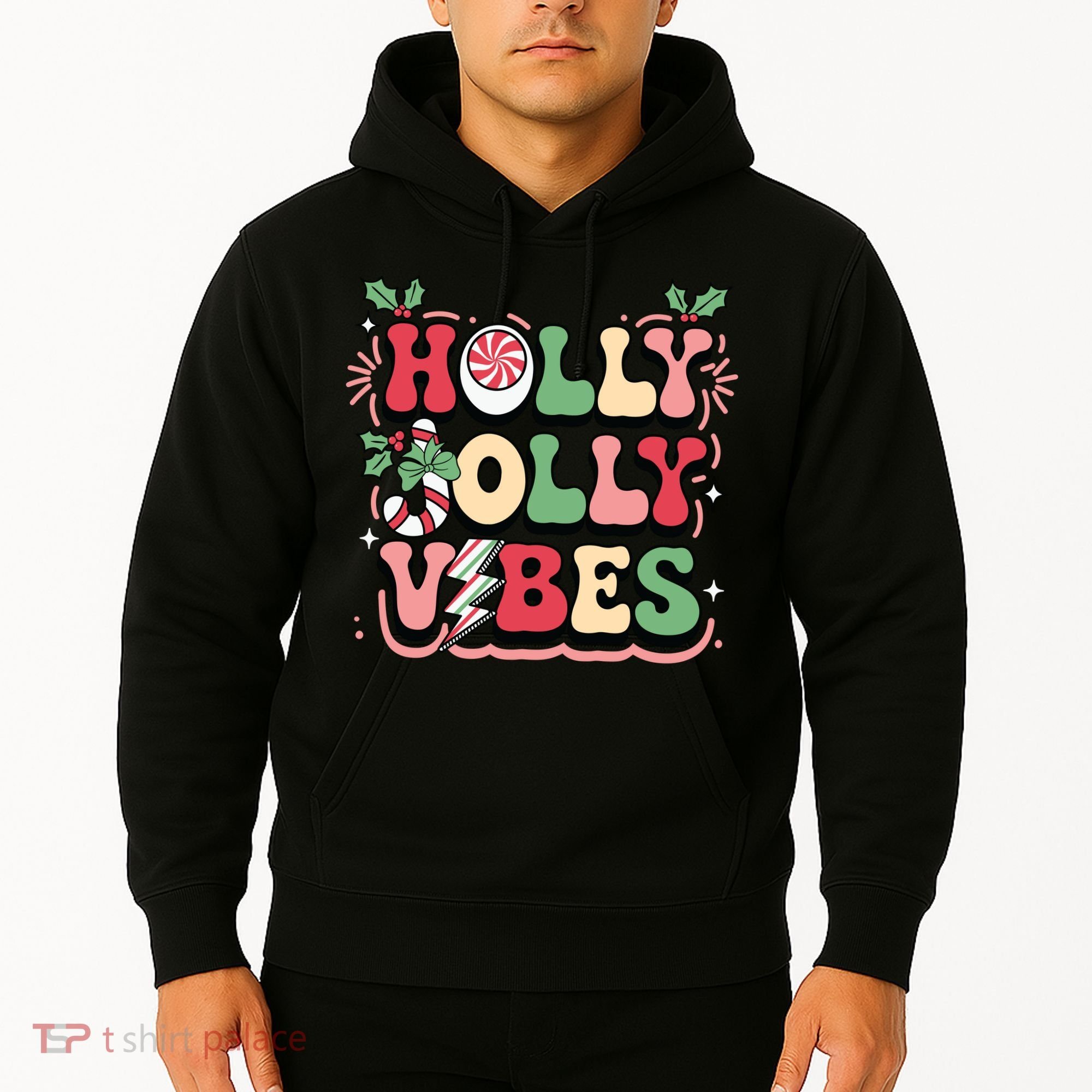 Holly Jolly Vibes Christmas Hoodie