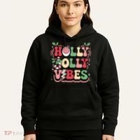 Holly Jolly Vibes Christmas Hoodie thumb 5