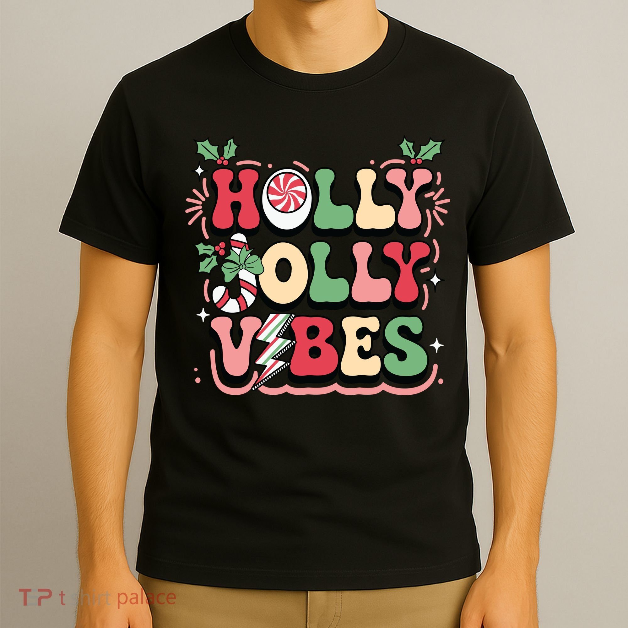 Holly Jolly Vibes Christmas T-Shirt