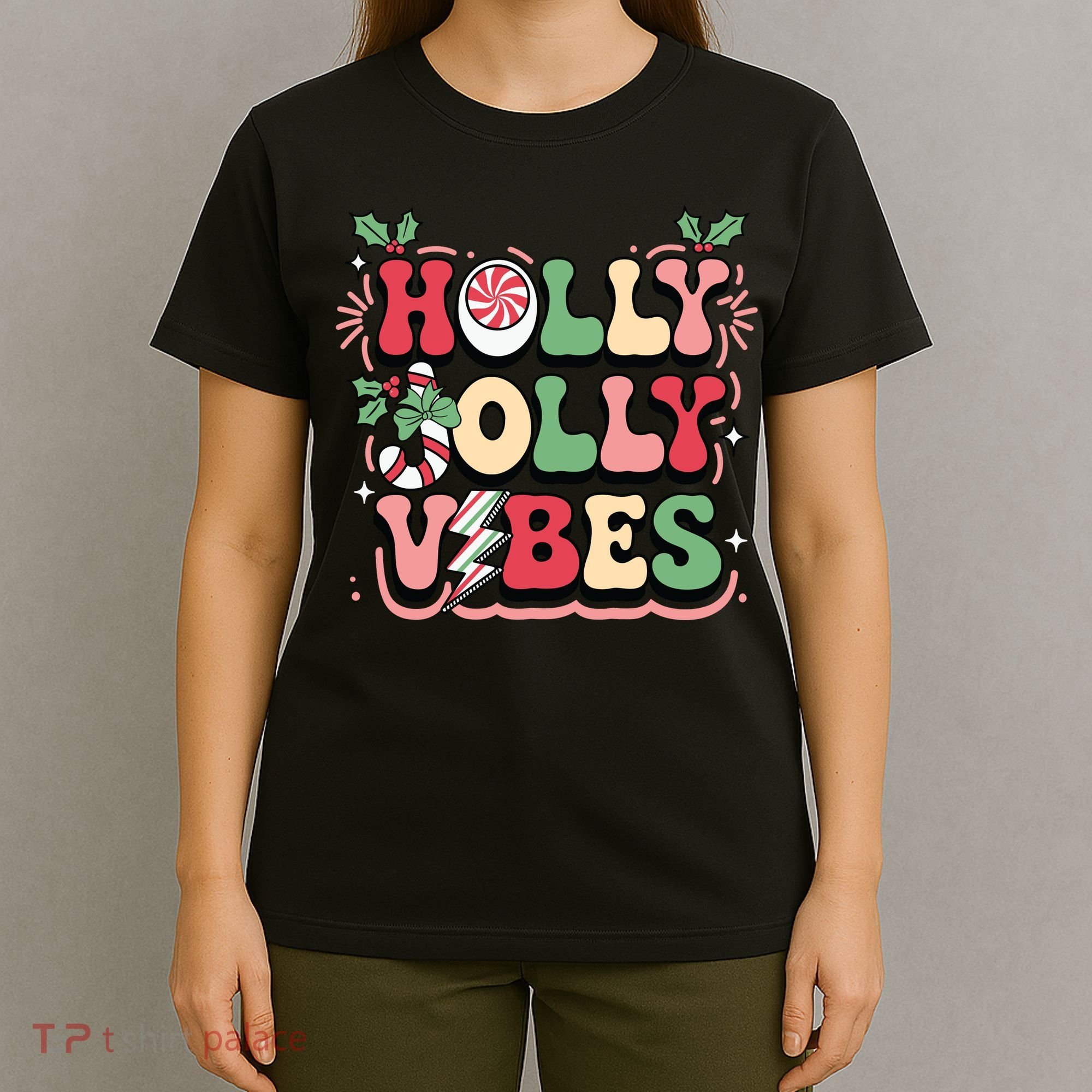 Holly Jolly Vibes Christmas T-Shirt
