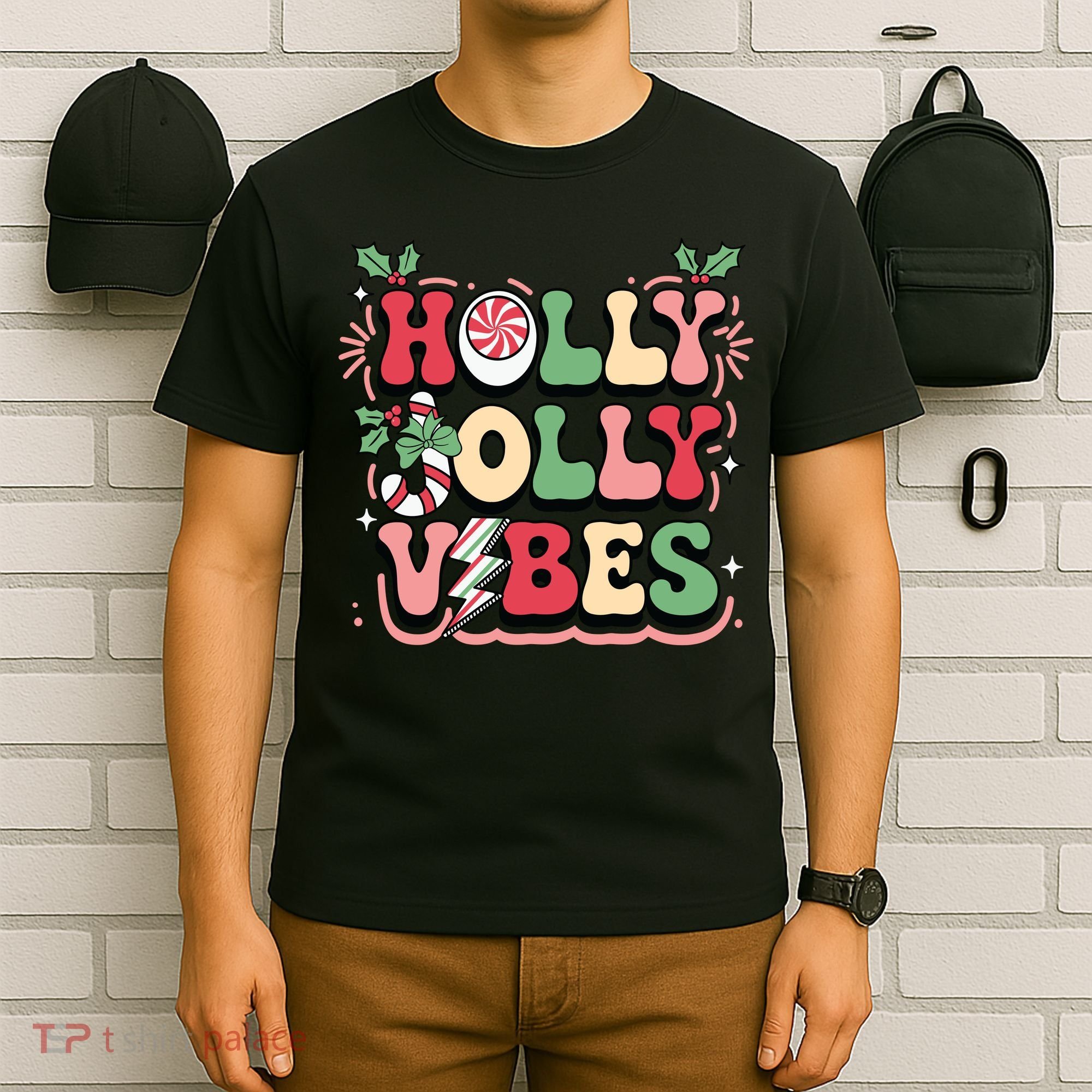 Holly Jolly Vibes Christmas T-Shirt