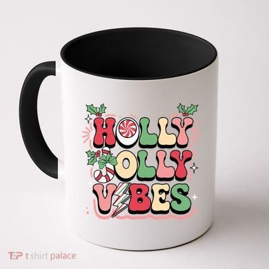 Holly Jolly Vibes Christmas Coffee Mug