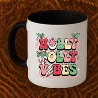 Holly Jolly Vibes Christmas Coffee Mug thumb 2