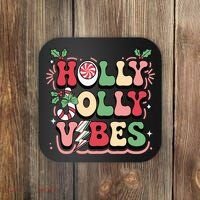 Holly Jolly Vibes Christmas Coaster thumb 0