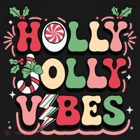 Holly Jolly Vibes Christmas Mousepad thumb 1