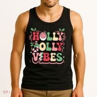 Holly Jolly Vibes Christmas Tank Top thumb 3