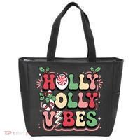 Holly Jolly Vibes Christmas Tote Bag thumb 0