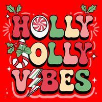 Holly Jolly Vibes Christmas Santa Hat thumb 1