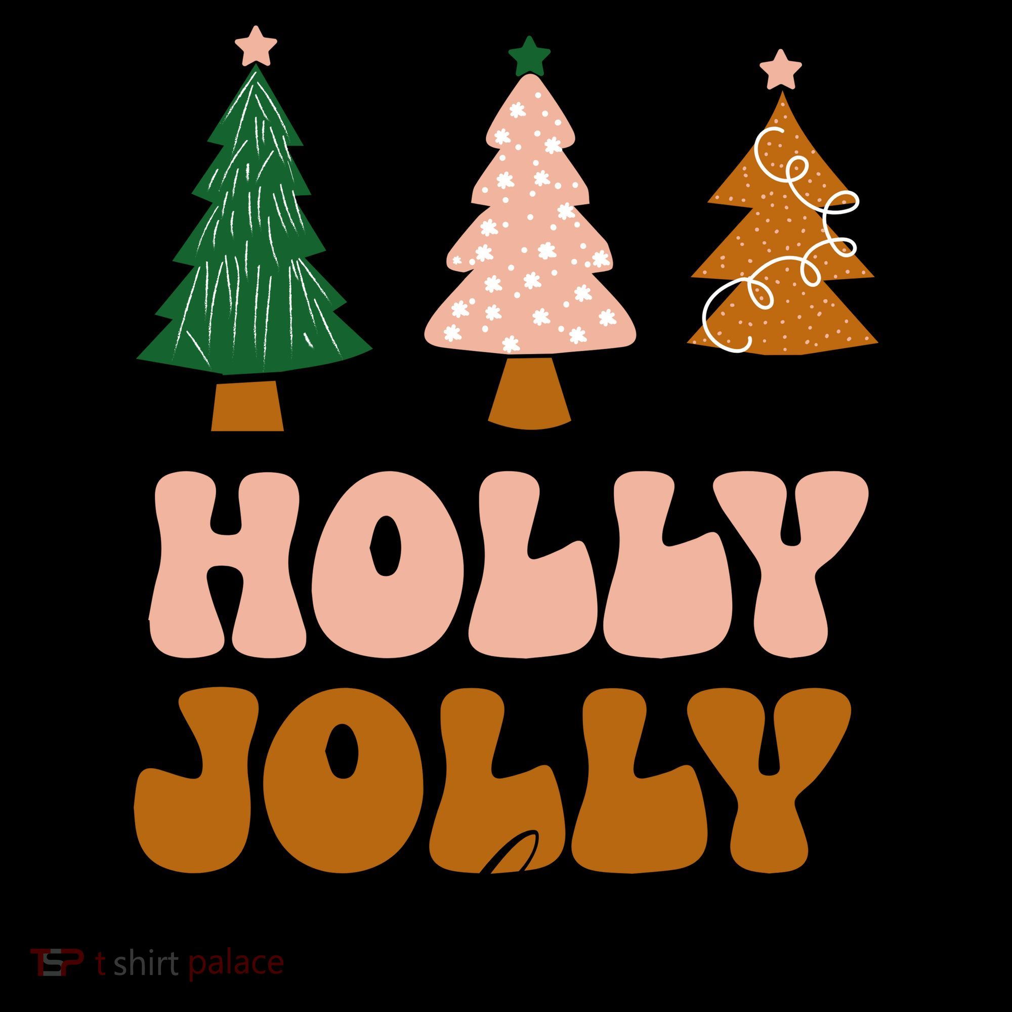 Holly Jolly Vibes Retro Groovy Coffee Mug
