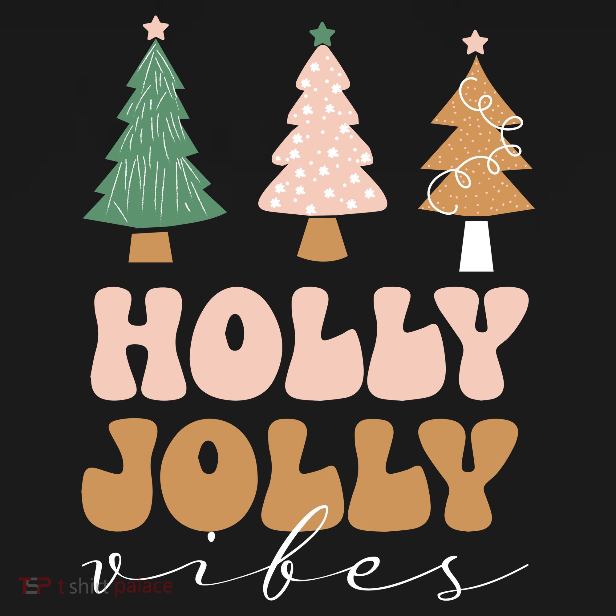 Holly Jolly Vibes Retro Groovy Women's Tank Top
