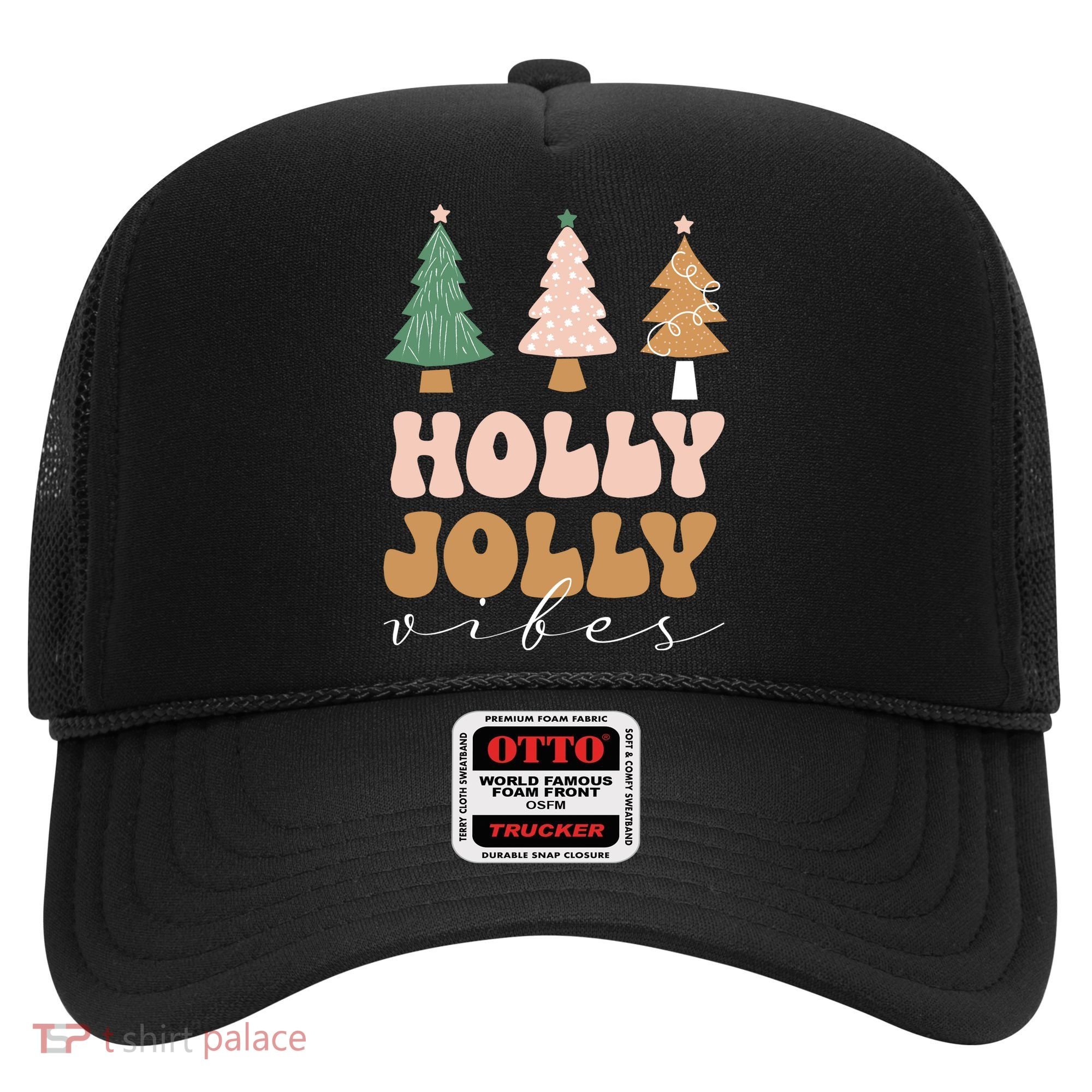 Holly Jolly Vibes Retro Groovy Hat
