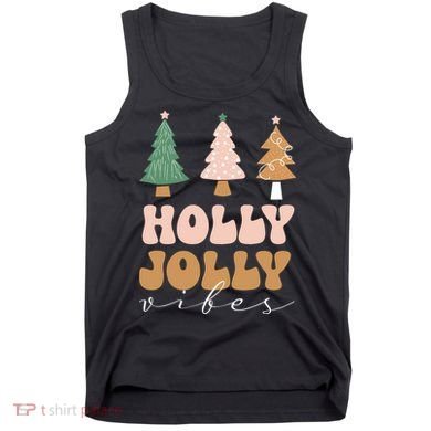 Holly Jolly Vibes Retro Groovy Tank Top