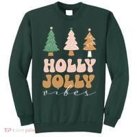 Holly Jolly Vibes Retro Groovy Sweatshirt thumb 0