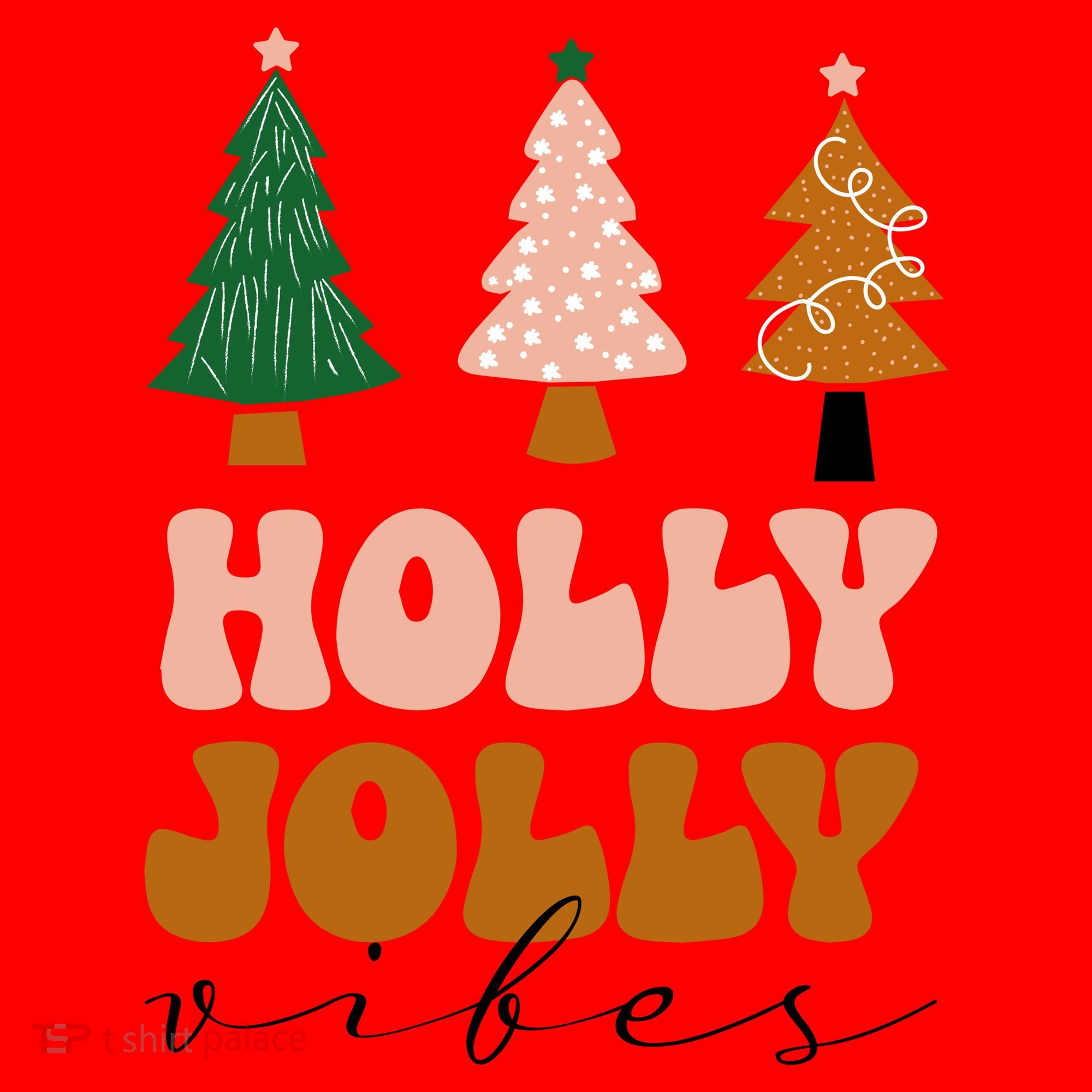 Holly Jolly Vibes Retro Groovy Santa Hat