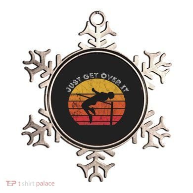 High Jump Vintage Retro Sunset Just Get Over It Jumping Ornament