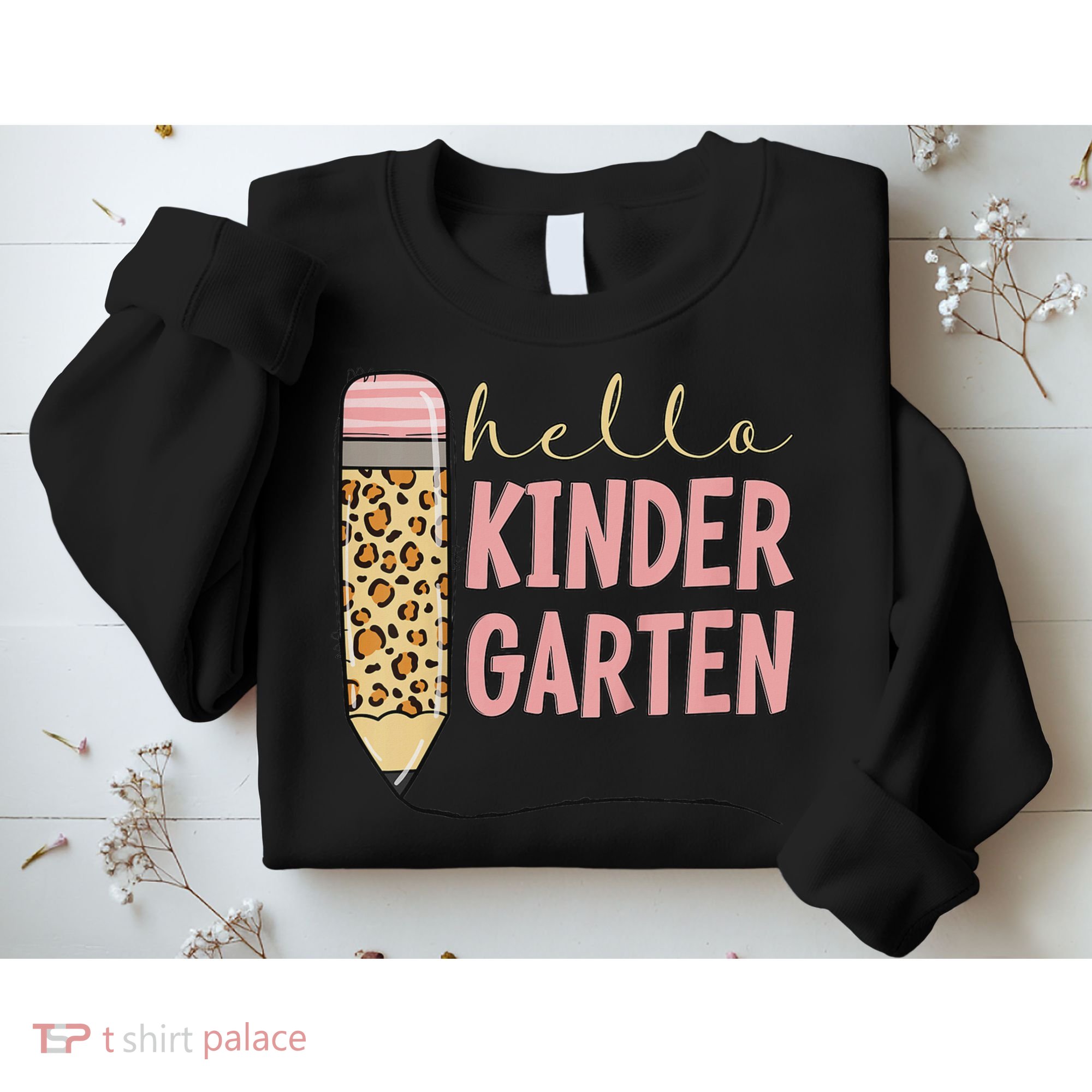 Hello Kindergarten 1st Day Of Kindergarten Pencil Sweatshirt