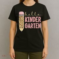Hello Kindergarten 1st Day Of Kindergarten Pencil T-Shirt thumb 4