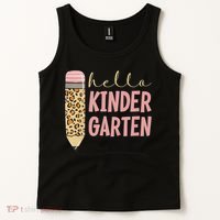 Hello Kindergarten 1st Day Of Kindergarten Pencil Tank Top thumb 2