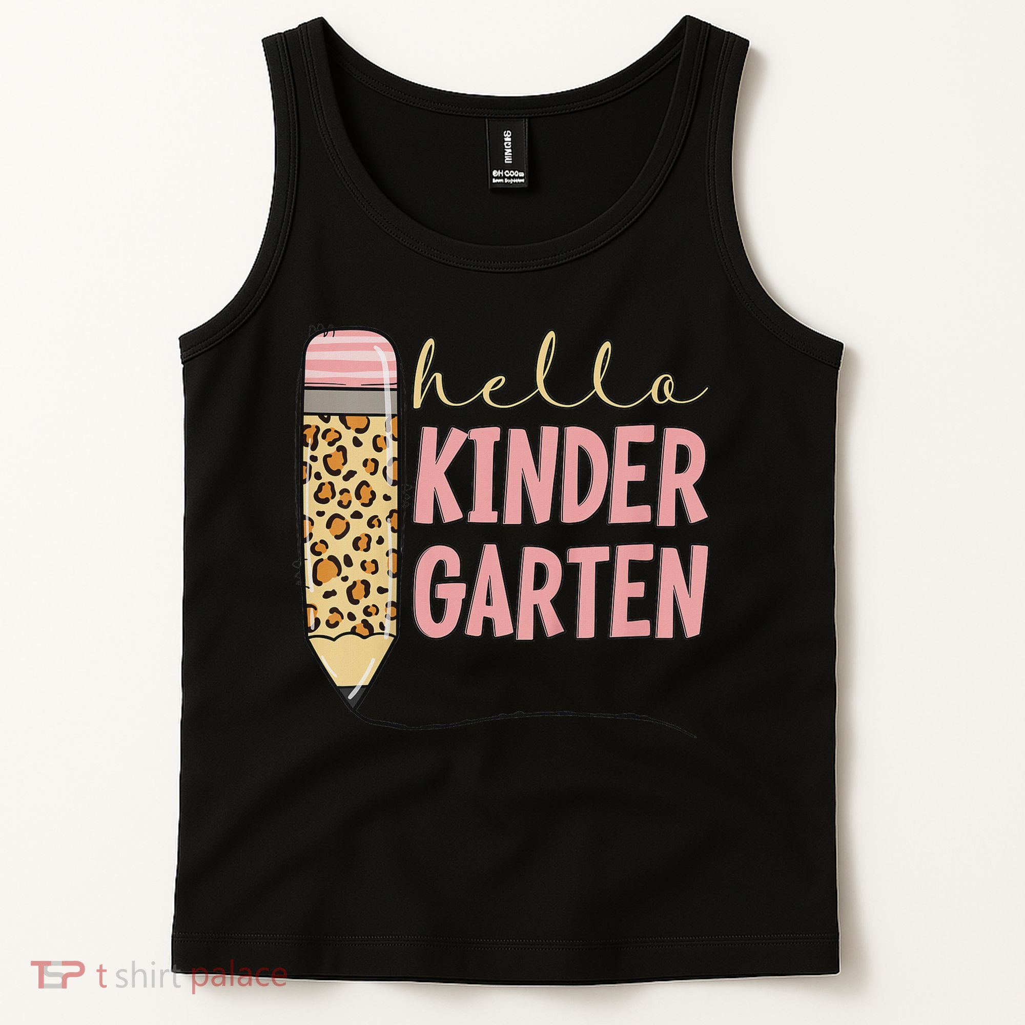 Hello Kindergarten 1st Day Of Kindergarten Pencil Tank Top
