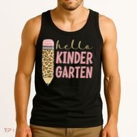 Hello Kindergarten 1st Day Of Kindergarten Pencil Tank Top thumb 3