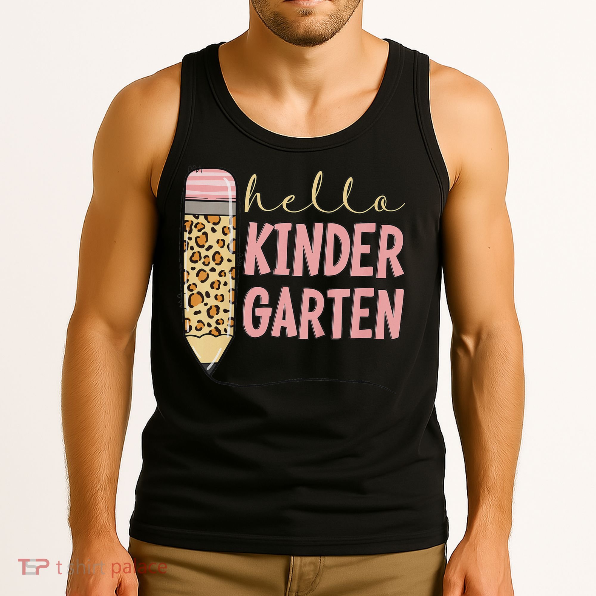 Hello Kindergarten 1st Day Of Kindergarten Pencil Tank Top
