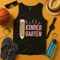 Hello Kindergarten 1st Day Of Kindergarten Pencil Tank Top thumb 4