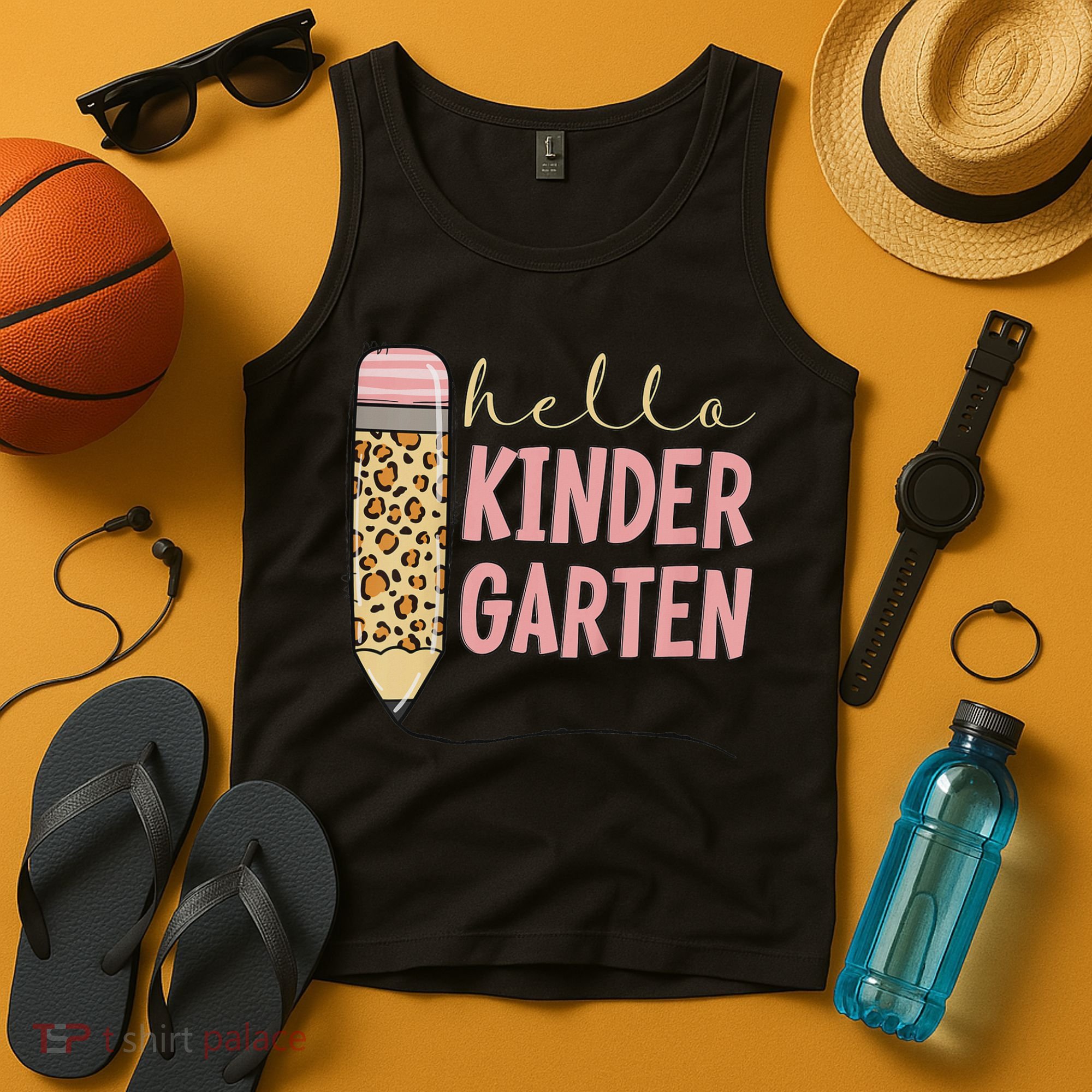 Hello Kindergarten 1st Day Of Kindergarten Pencil Tank Top