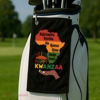 Happy Kwanzaa  7 Principles Of Kwanzaa  Golf Towel thumb 2