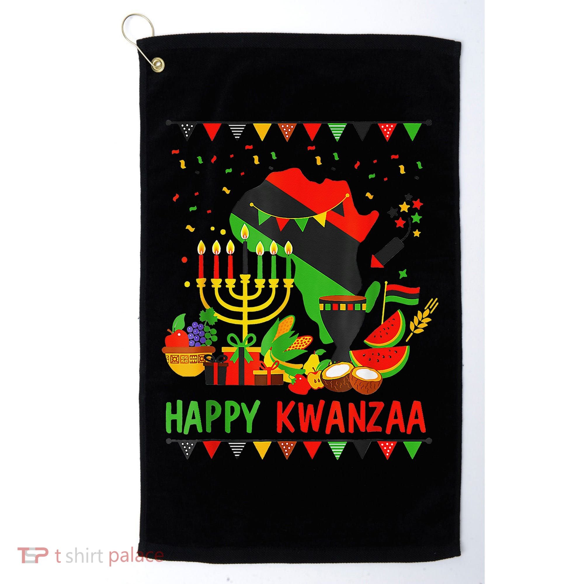 Happy Kwanzaa 7 Principles Of Kwanzaa December 26 January 1 Golf Towel