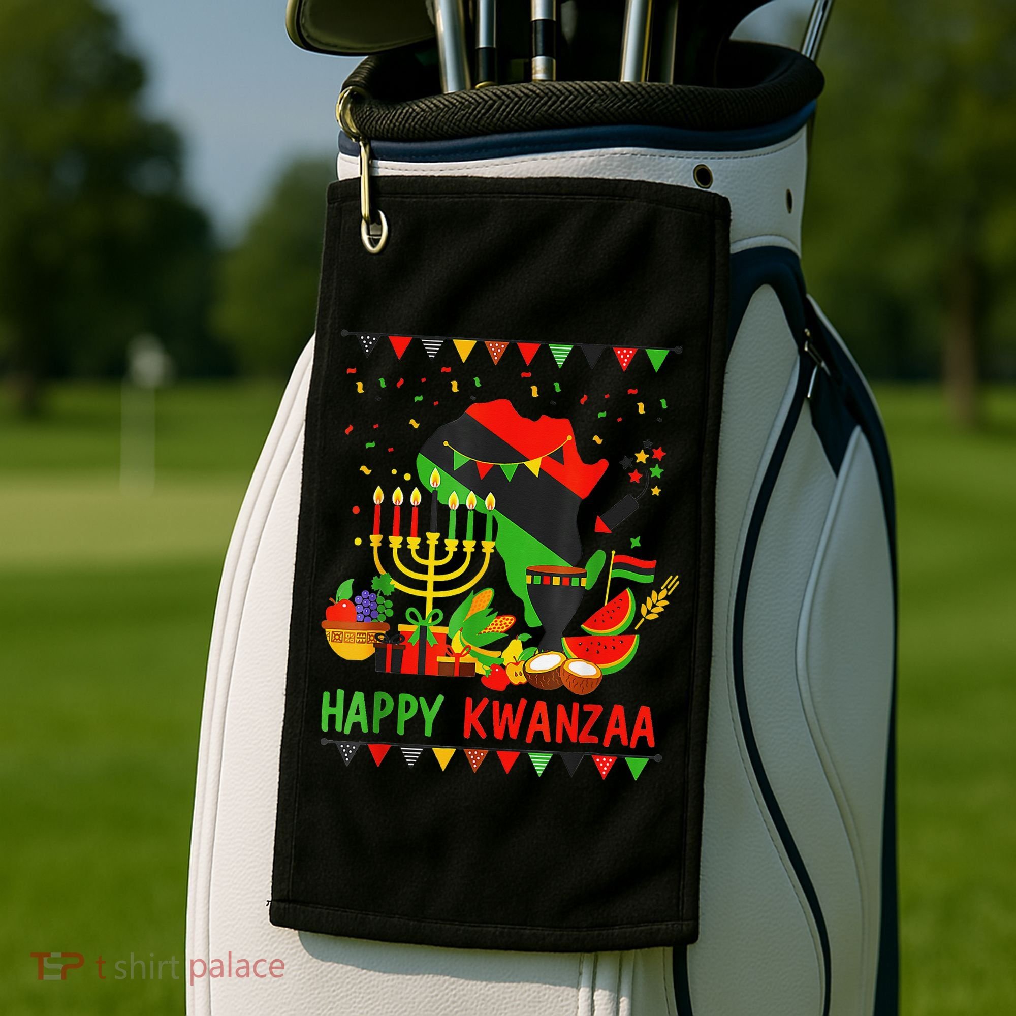 Happy Kwanzaa 7 Principles Of Kwanzaa December 26 January 1 Golf Towel