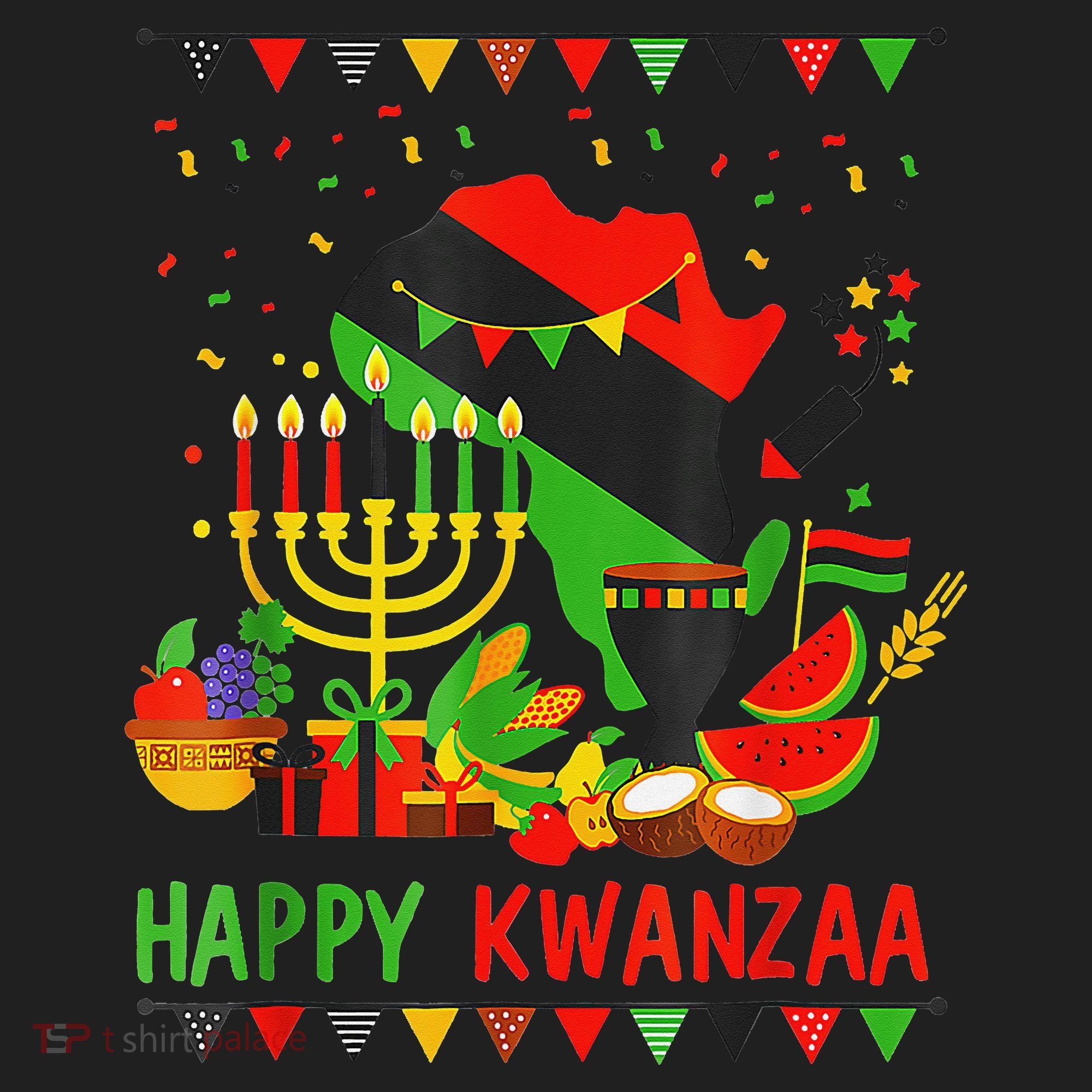 Happy Kwanzaa 7 Principles Of Kwanzaa December 26 January 1 Golf Towel