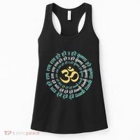 Hare Krishna Aum Om Mantra Symbol Chanting Hinduism Women's Tank Top thumb 0