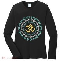 Hare Krishna Aum Om Mantra Symbol Chanting Hinduism Women's Long Sleeve Shirt thumb 0