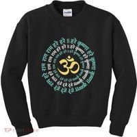 Hare Krishna Aum Om Mantra Symbol Chanting Hinduism Kids Sweatshirt thumb 0