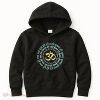Hare Krishna Aum Om Mantra Symbol Chanting Hinduism Kids Hoodie thumb 0